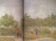 Vincent Van Gogh Couples in the Voyer d'Argenson Park at Asieres (nn04) oil painting on canvas